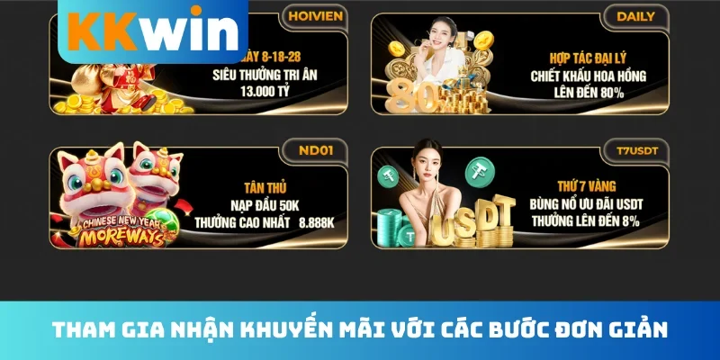Tham gia nhận khuyến mãi với các bước đơn giản
