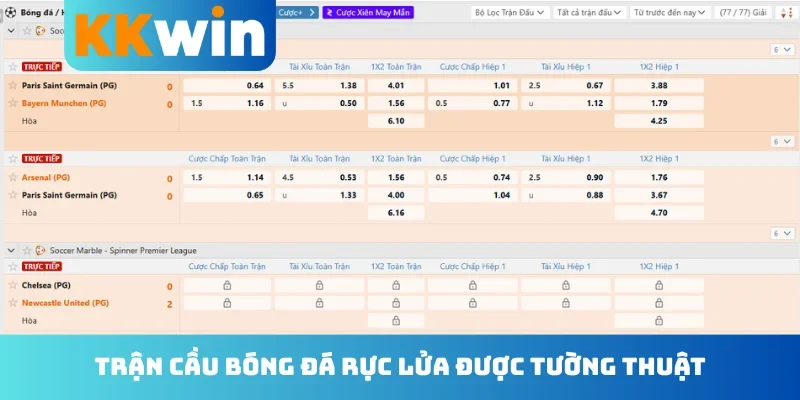 Trận cầu bóng đá rực lửa được tường thuật