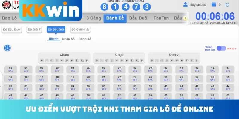 Ưu điểm vượt trội khi tham gia lô đề online