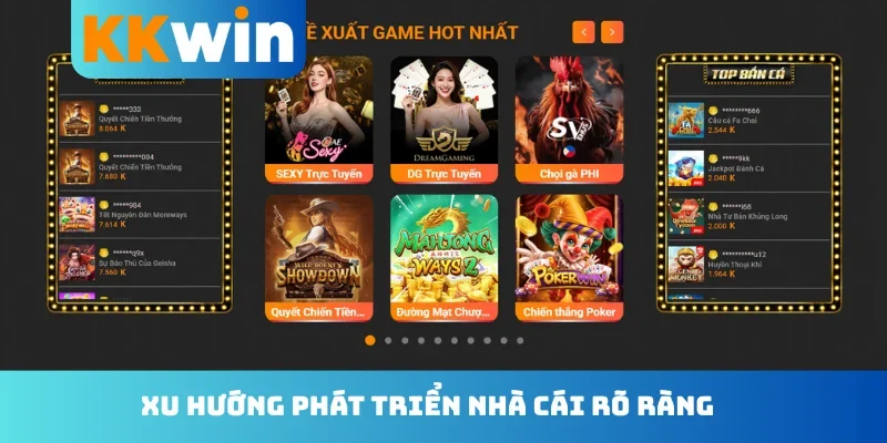 Xu hướng phát triển nhà cái rõ ràng